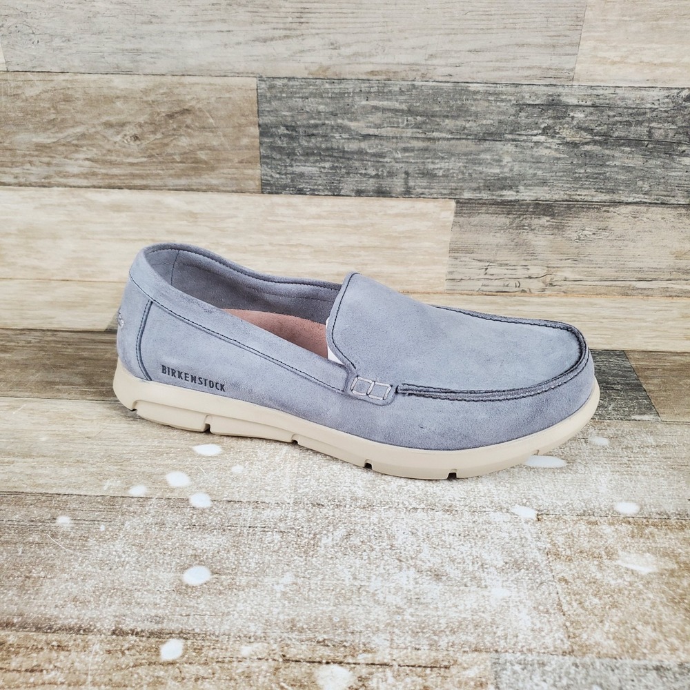 Birkenstock Domingo Mens Shoes Sz 10 Light Gray Suede Casual Slip On Shoe